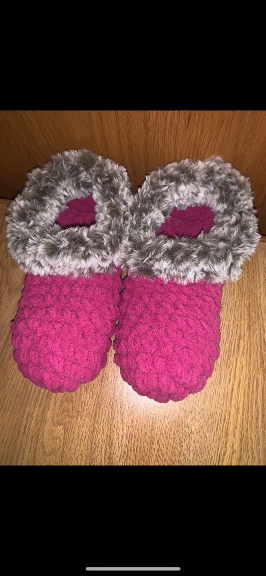 Cozy crochet slippers